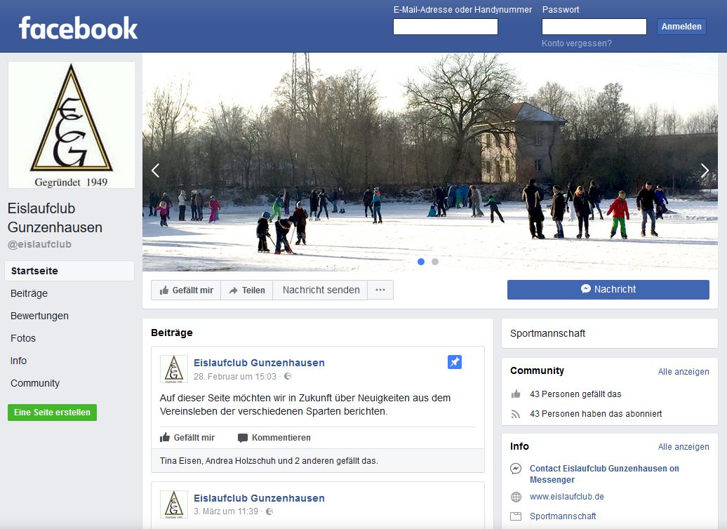 EC Gunzenhausen ist auf Facebook